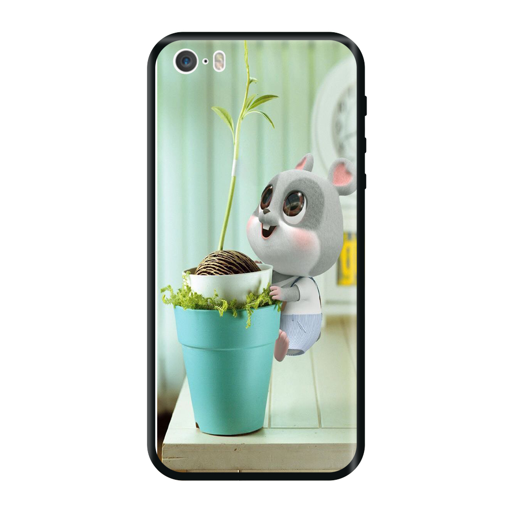Ốp lưng tpu viền dẻo cho điện thoại iphone 5 /6 /6plus /7 /7plus /x /xs /xr /xs max /11 /11pro /11pro max chuột xuân trồng cây