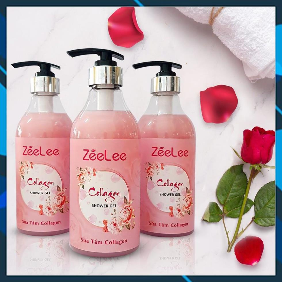 Sản phẩm sữa tắm zeelee sữa tắm collagen hương hoa hồng e050