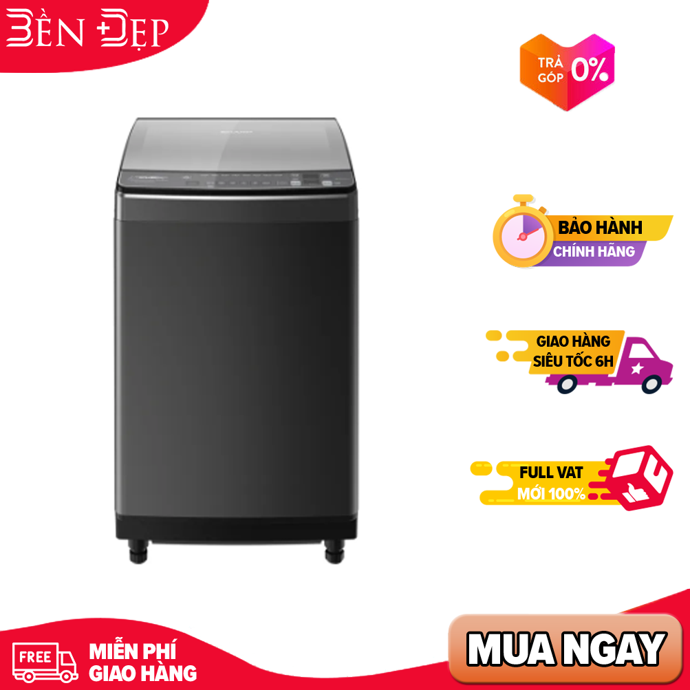 Máy giặt sharp inverter 10.5 kg es-x105hv-s
