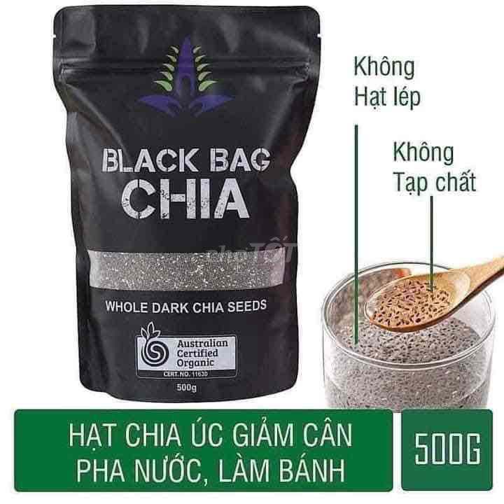Hạt chia đen úc black bag chia 500g