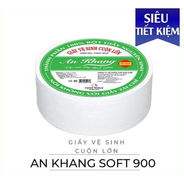 Giấy Vệ Sinh Cuộn Lớn AN KHANG AKS900 900Gr