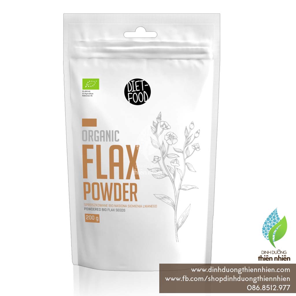 Bột Hạt Lanh Hữu Cơ Diet Food Organic Flax Seed Powder, 200g