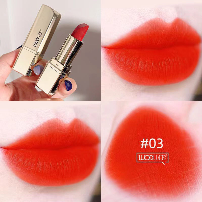 Son wodwod gold mền mịn môi lâu trôi - đỏ - đỏ cam - cam tươi