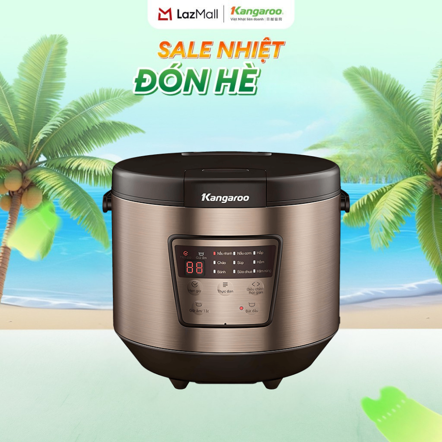 [BH 1 Năm] Nồi cơm điện 1.8 lít điện tử Kangaroo KG18DR7- Hàng chính hãng