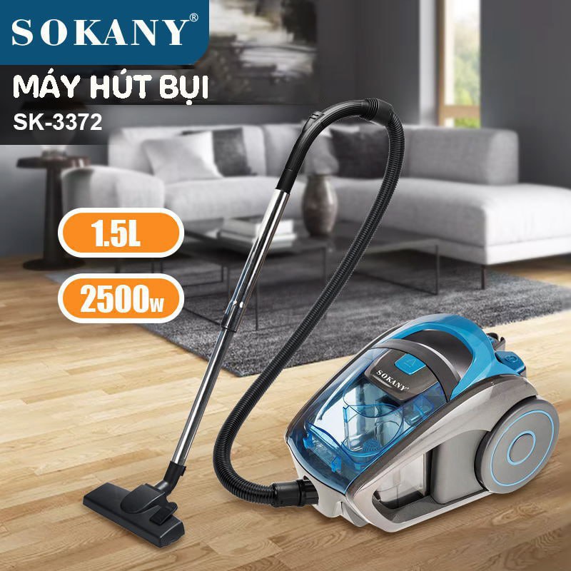 Máy hút bụi cầm tay SOKANY công suất cao 2500W lực hút cực mạnh dễ dàng làm sạch - SK3372