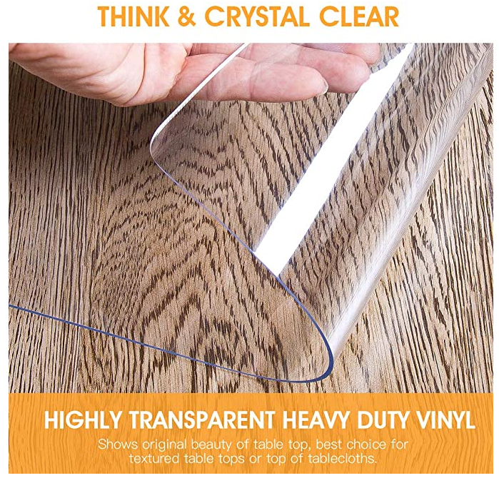 Miếng Kính Trải Bàn Nhựa Pvc Trong Suốt Loại Mềm Dẻo Chống Thấm dày 2mm