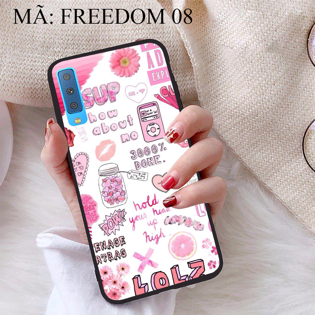 [HCM]Ốp lưng iCase dành cho Samsung Galaxy A7 2018 viền dẻo TPU BST Phong cách tự do
