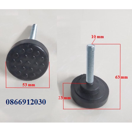Chân tăng chỉnh, chân tăng đưa, bu lông tăng chỉnh M10x50 D50