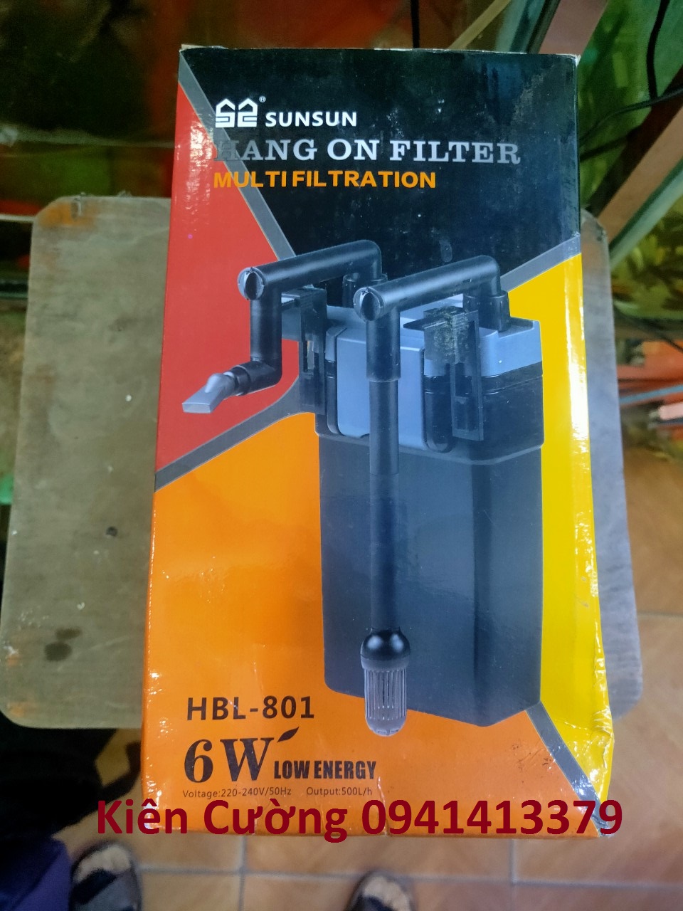 Máy Lọc treo thành bể cá sun sun HBL-801 cho bể cá cảnh Lọc treo giá rẻ