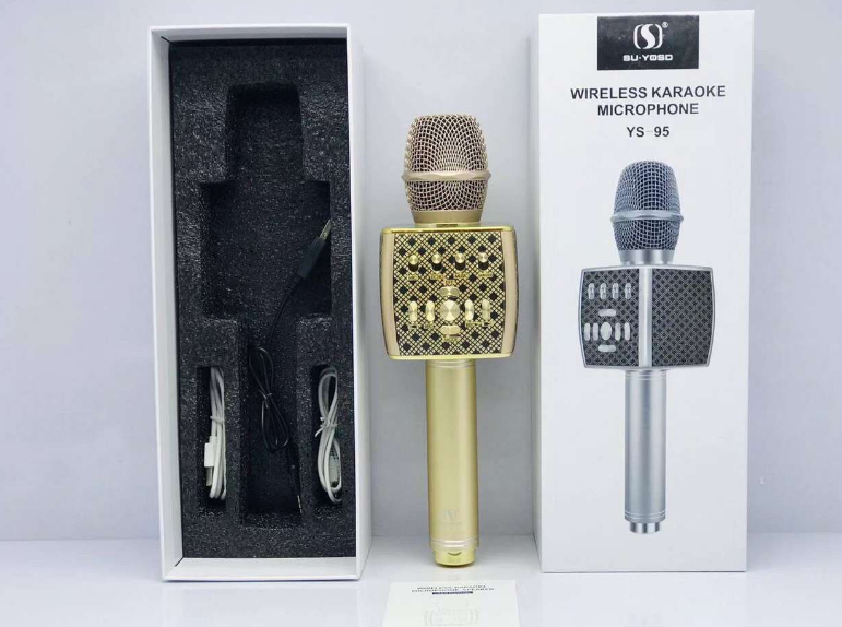 Mic Kèm Loa Cao Cấp Mic Karaoke Bluetooth Cao Cấp YS-95 Micro Karaoke Bluetooth YS-95 | Mic Đa Năng Tích Năng Livestream Cực Hay Chống Hú Pin Cực Khủng