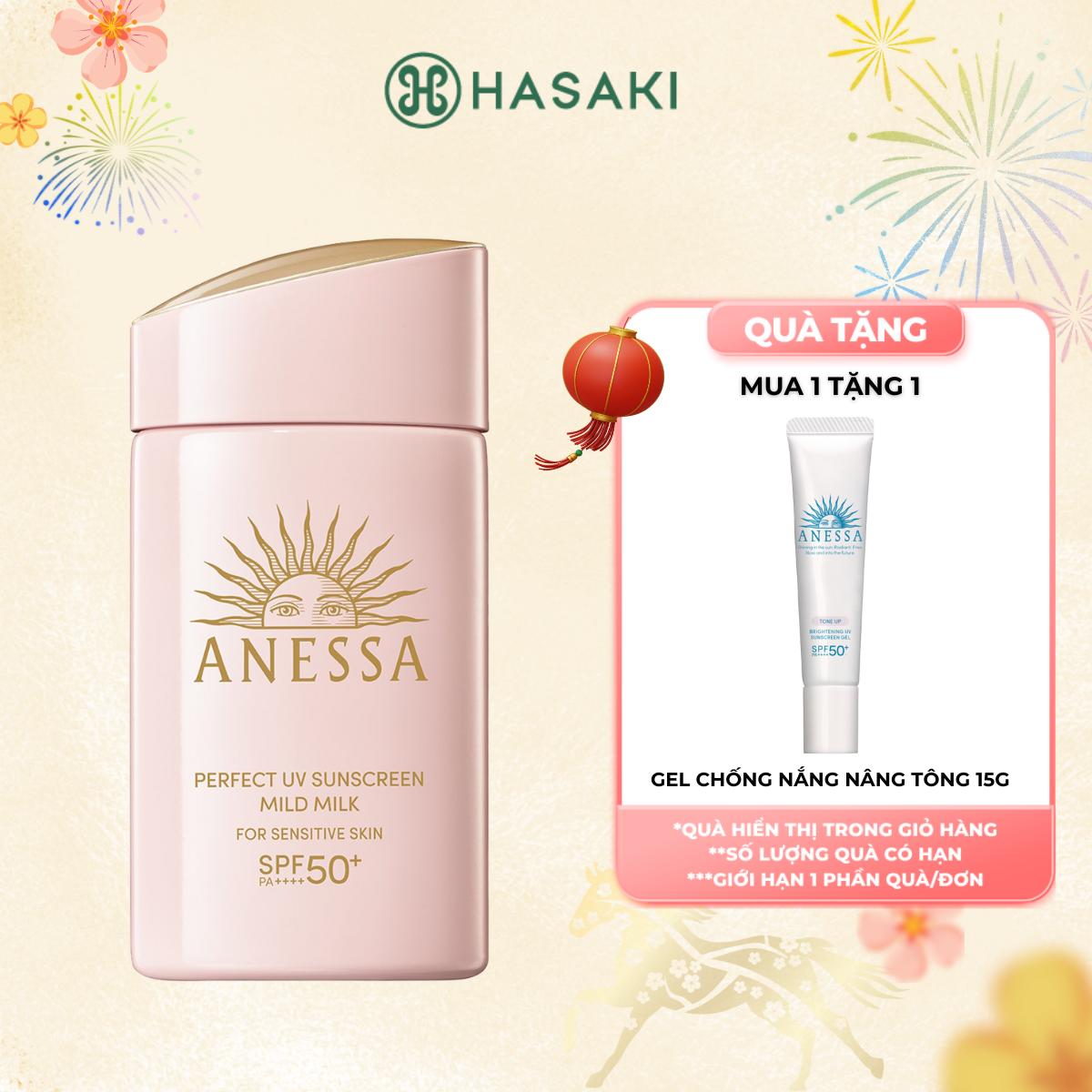 MUA LÀ CÓ QUÀ Sữa Chống Nắng Anessa Cho Da Nhạy Cảm & Trẻ Em 60ml Mới Perfect UV Sunscreen Mild Milk For Sensitive Skin SPF50+ PA++++ Hasaki Sản Phẩm Chính Hãng