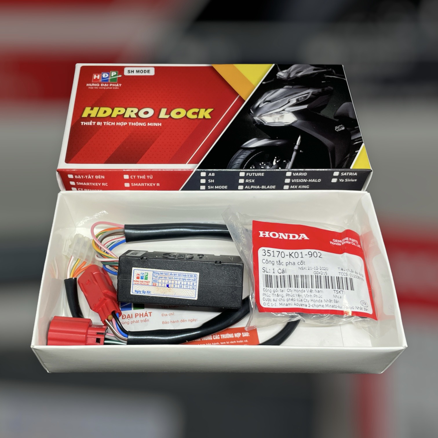 Ct passing chính hãng honda+bộ tắt đèn xe sh mode 2021 2022 2023-bh 2 năm - tích hợp passing