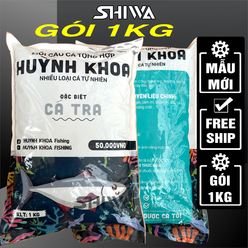 1KG Cám Câu Cá HUỲNH KHOA Chính Hãng ( Mẫu Mới ) - Mồi Cám Tổng Hợp, Câu Các Loại Cá Thiên Nhiên SHIWA