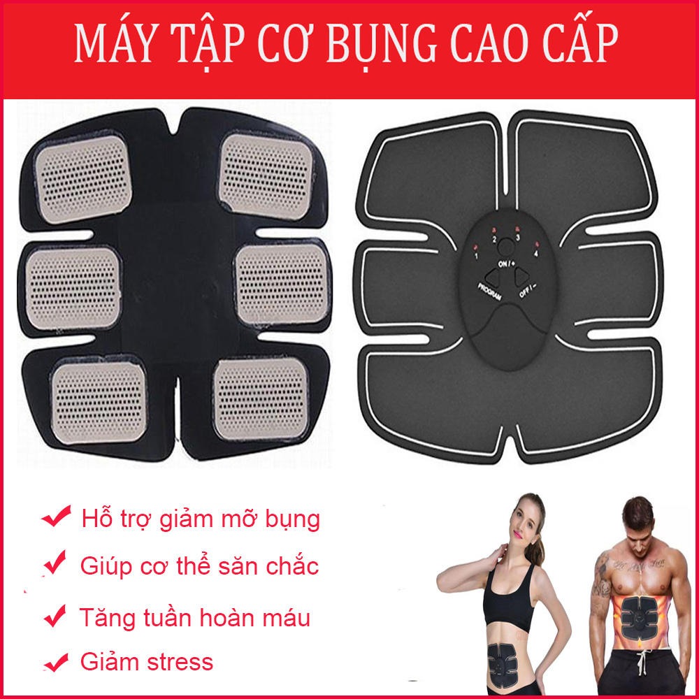 Máy Tập Cơ Bụng, Miếng Dán Massage Bụng . Massage bụng, giảm stress, làm tăng tuần hoàn máu, giúp đánh tan mỡ thừa. GIẢM 50% MUA NGAY!