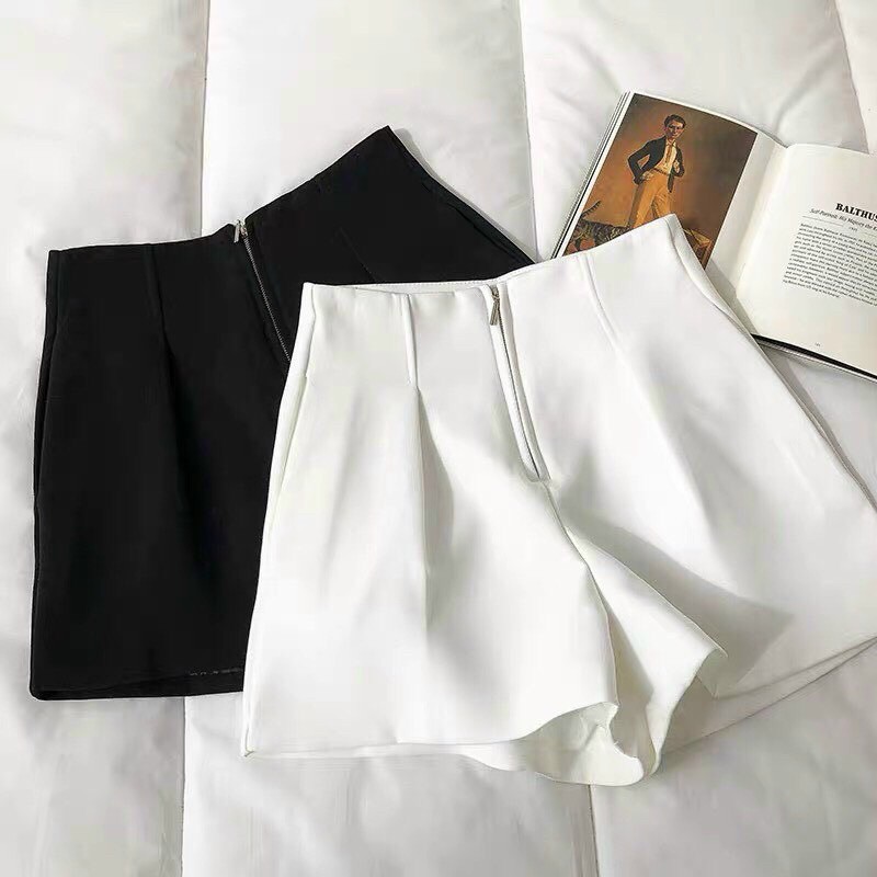 Quần short nữ khoá kéo trước lưng cao che bụng mẫu mới