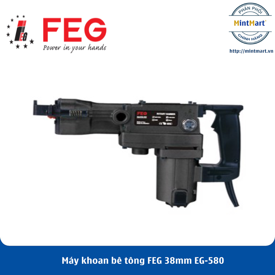 Máy khoan bê tông feg 38mm eg-580 - hàng chính hãng