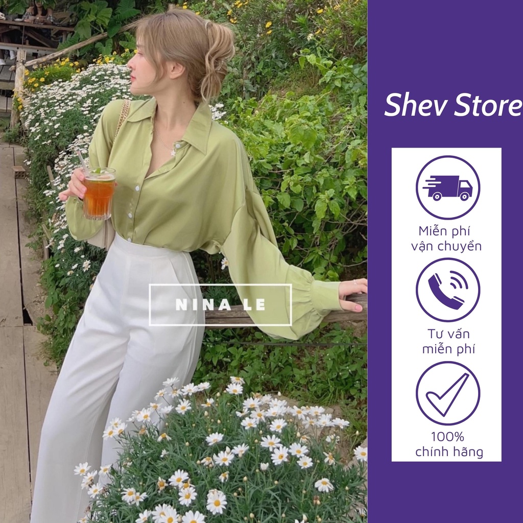 Bộ áo so mi nữ quần culottes ống suông phong cách hàn quốc SM088