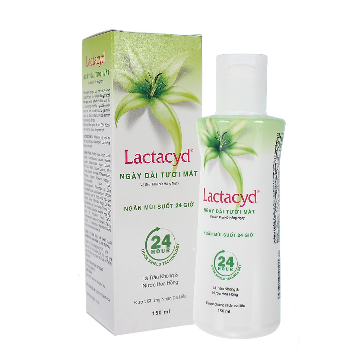 Dung Dịch Vệ Sinh Phụ nữ Lactacyd Odor Fresh từ lá trầu không