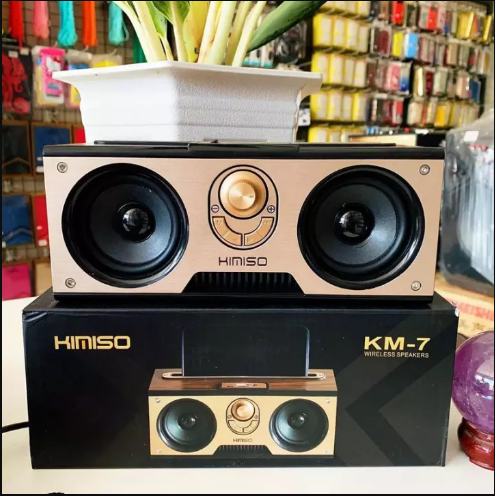 Loa bluetooth kimiso km7 công suất lớn bluetooth 5.0 hỗ trợ fm/aux/usb/tf/mic vân gỗ cực đẹp loa bluetooth super bass thùng thiết kế hộp gỗ tinh tế giúp cộng hưởng âm tối đa, tạo âm thanh 3d, âm thanh sống động