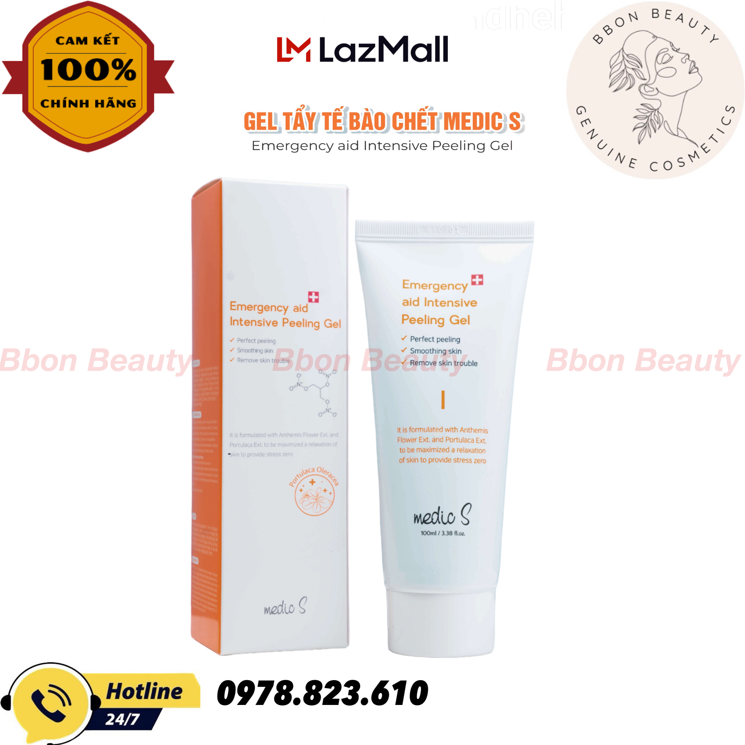Gel tẩy da chết medics 100ml - bbon beauty chính hãng