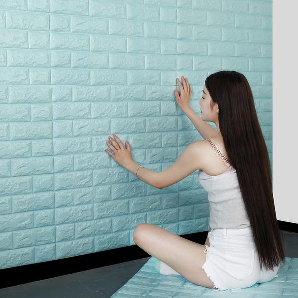 Combo 5 tấm xốp dán tường, miếng dán tường giả gạch chống nước chất lượng cao