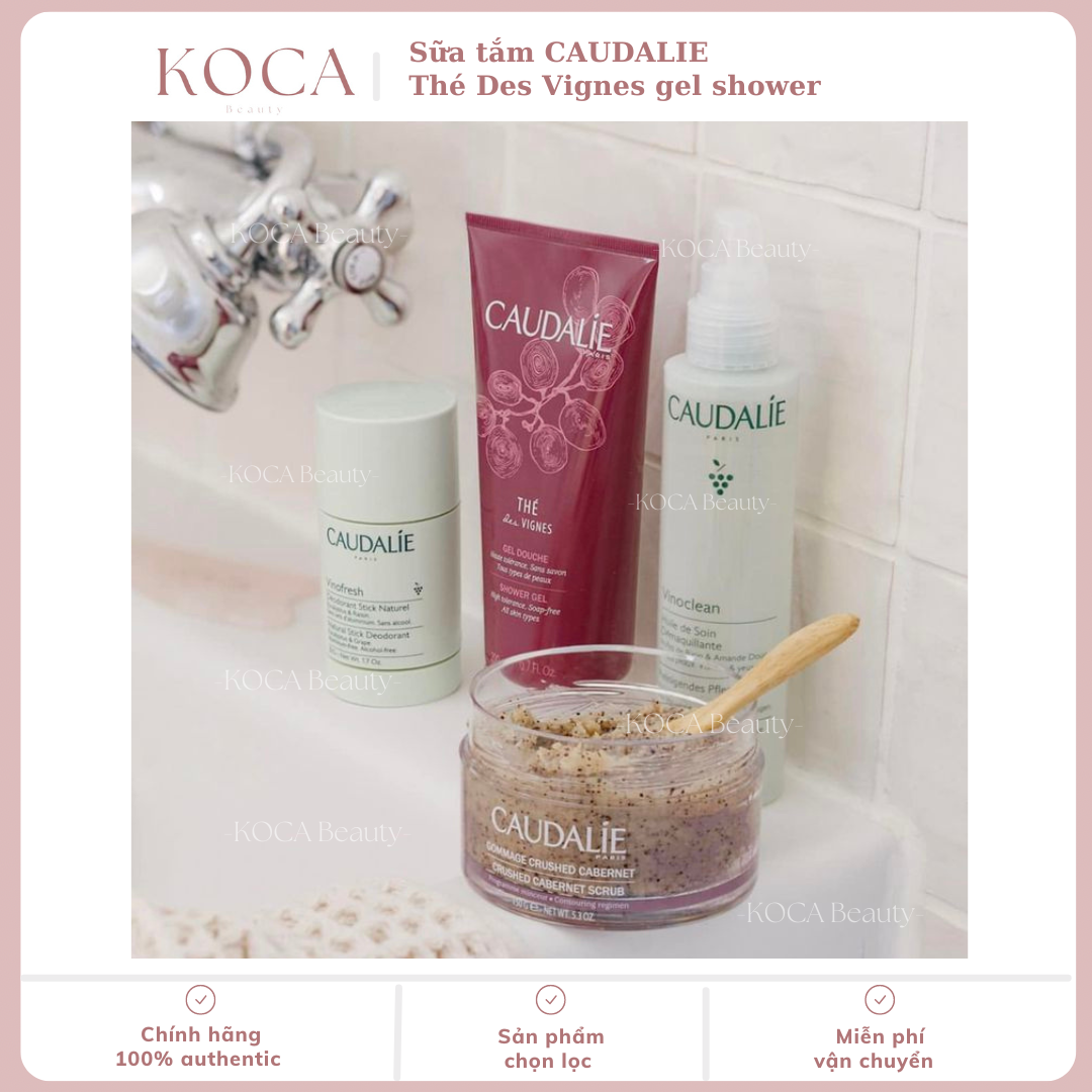 Sữa tắm thé des vignes gel shower caudalie 200ml