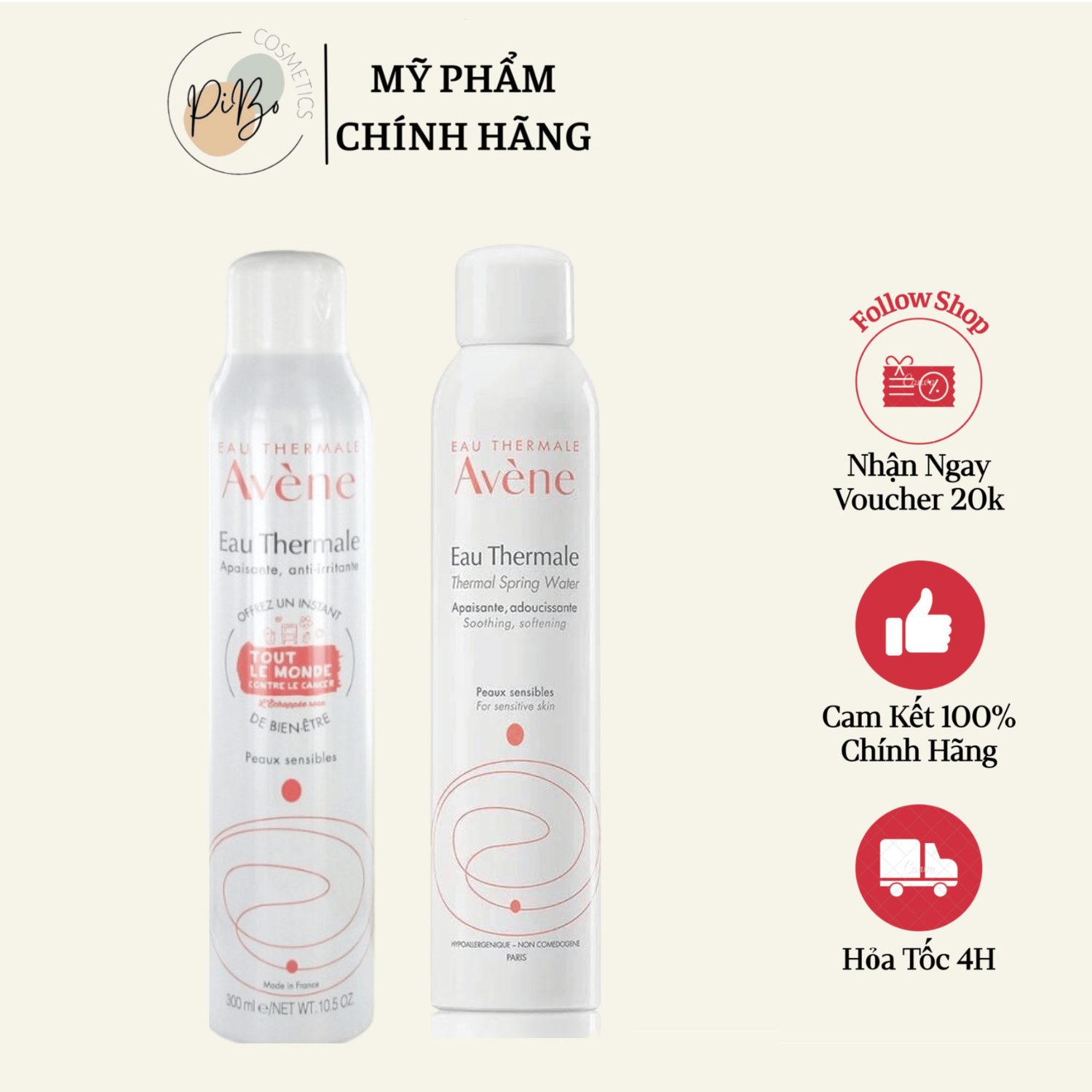 Xịt Khoáng Avene Therma Spring Water Từ Nước Khoáng Thiên Nhiên - 300ml