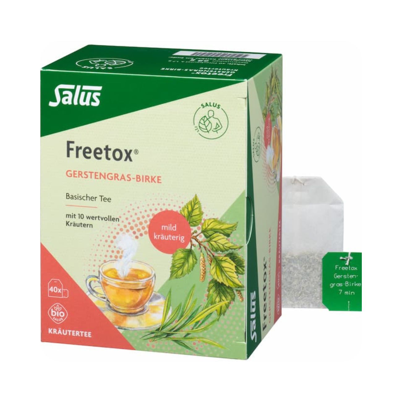 Organic detox tea with 10 herbs Freetox 68gr - Salus