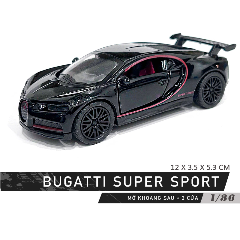 1:36 Scale Model Car Toy Bugatti Alloy Gift Toy Display Lahakids - 6
