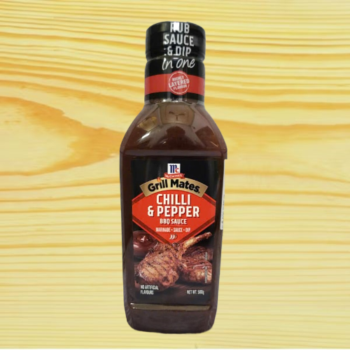 MCCORMICK [chai CHILLI & PEPPER 500g] SỐT ƯỚP ĐỒ NƯỚNG VỊ ỚT BBQ Sauce (HALAL)