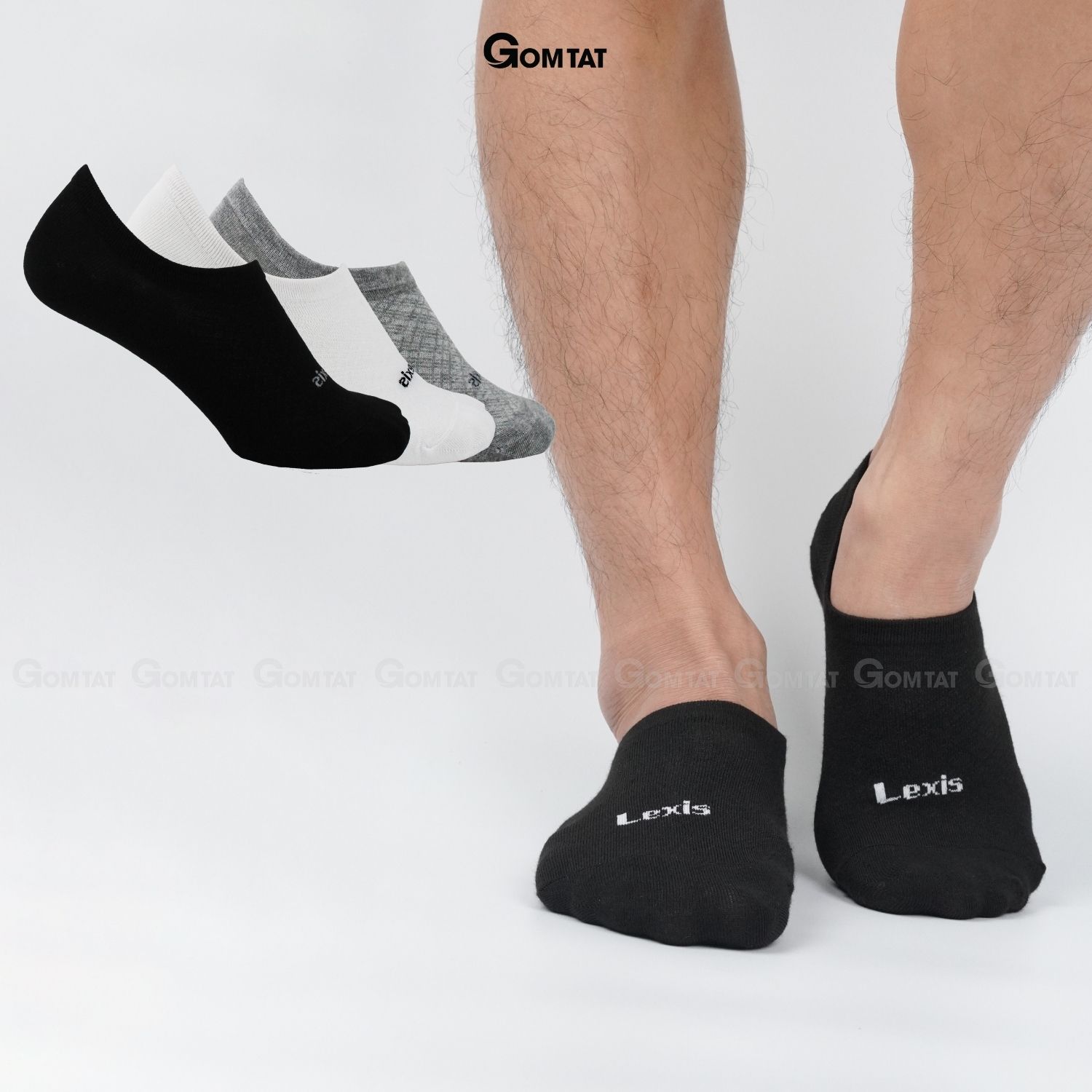 Tất nam lười LUXIS cao cấp, chất liệu cotton cao cấp, mềm mại êm chân kháng khuẩn - LUXIS-S08