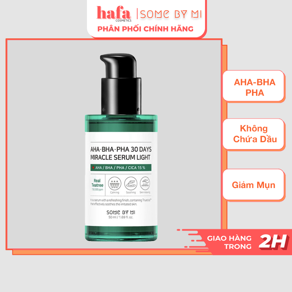 [NEW]Tinh Chất Giảm Mụn Dịu Nhẹ, Không Chứa Dầu Some By Mi AHA BHA PHA 30 Days Miracle Serum Light 50ml _ Some By Mi Chính Hãng