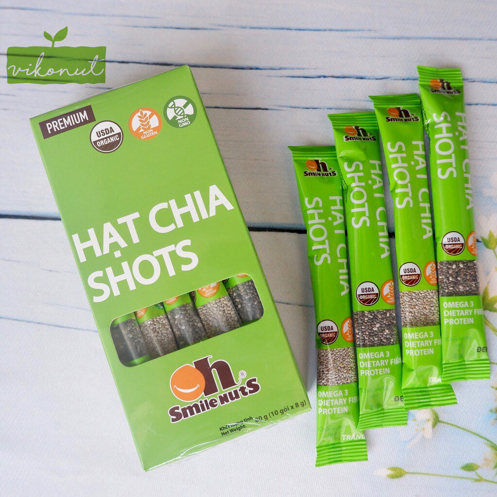 Hạt Chia mix trắng đen Nam Mỹ gói nhỏ tiện dụng - Chia Seed Organic
