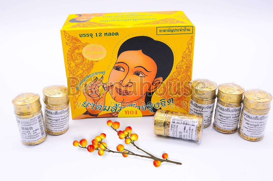 01 Ống Hít Xoang Vàng Thái Lan - Hỗ trợ Viêm Xoang mũi, dị ứng