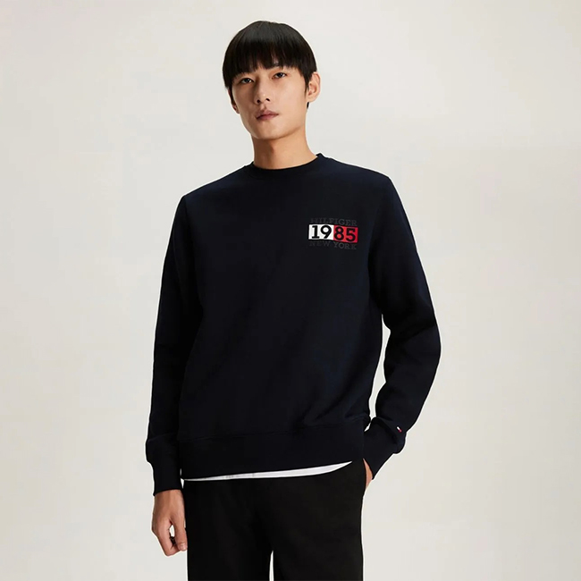 Tommy hilfiger - áo sweatshirt nam tay dài new york flag sweatshirt mw0mw32679dw5