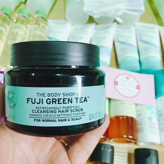Giảm giá Tẩy tế bào chết cho da đầu The Body Shop Fuji Green Tea cleansing  hair scrub 240ml - BeeCost