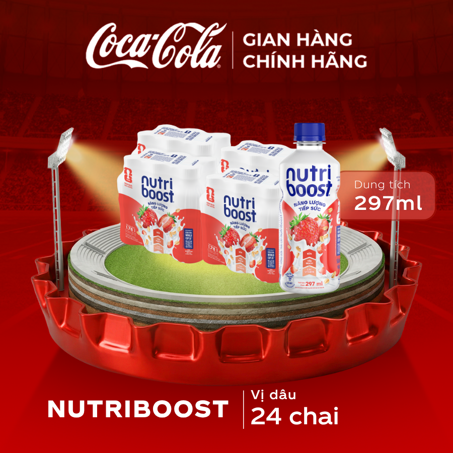[SIÊU SALE ] Lốc 24 Chai Thực phẩm bổ sung Nước uống sữa trái cây Nutriboost Energyze Blend 297ml/Chai Sale 5.5 Coca-Cola Chính Hãng_LD