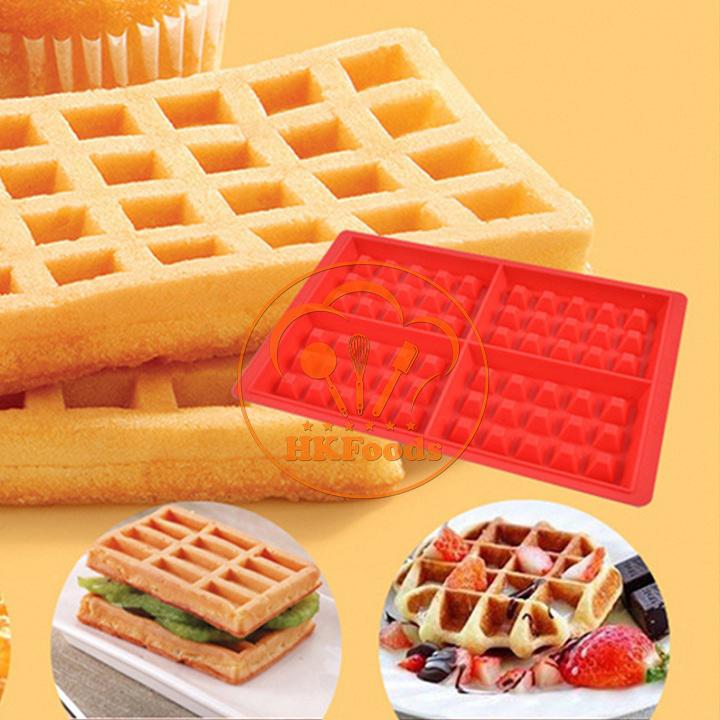 Khuôn silicon nướng bánh quế hình chữ nhật