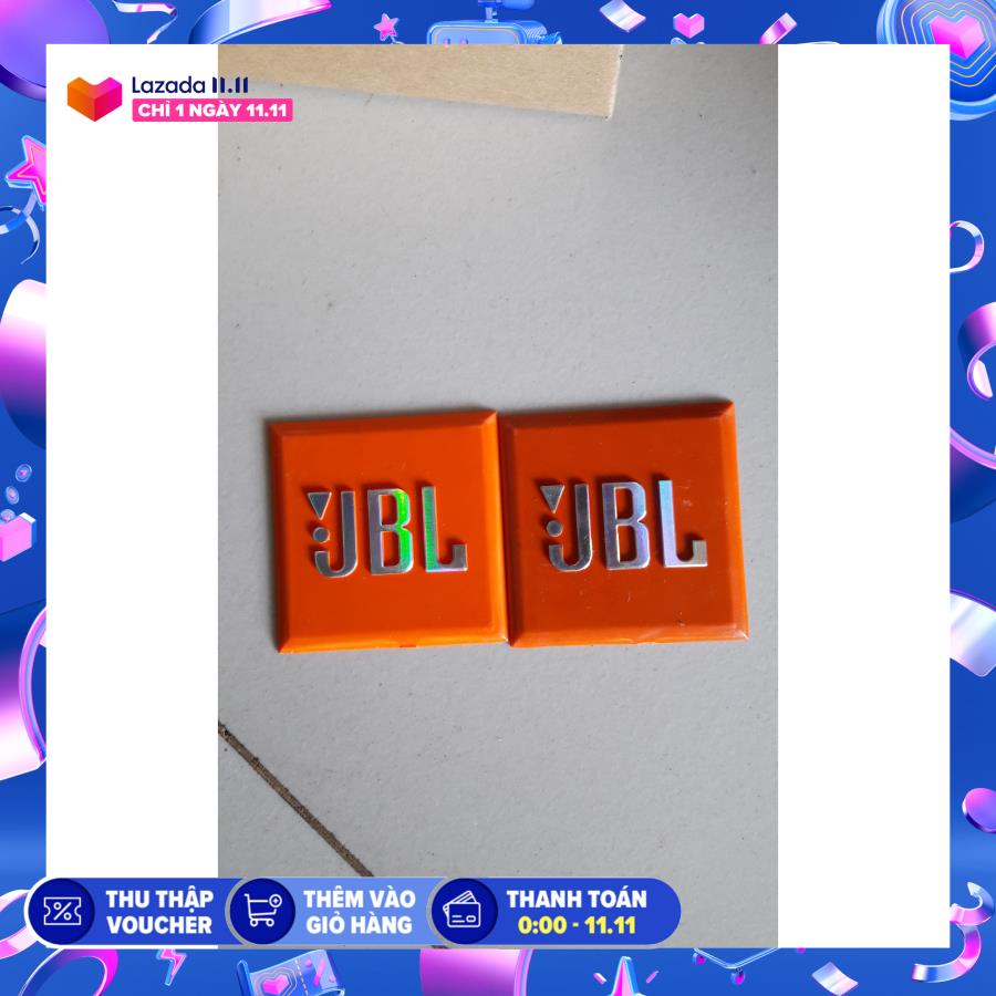 Tem dán thùng loa j.b.l màu cam 5x5cm 4 cặp