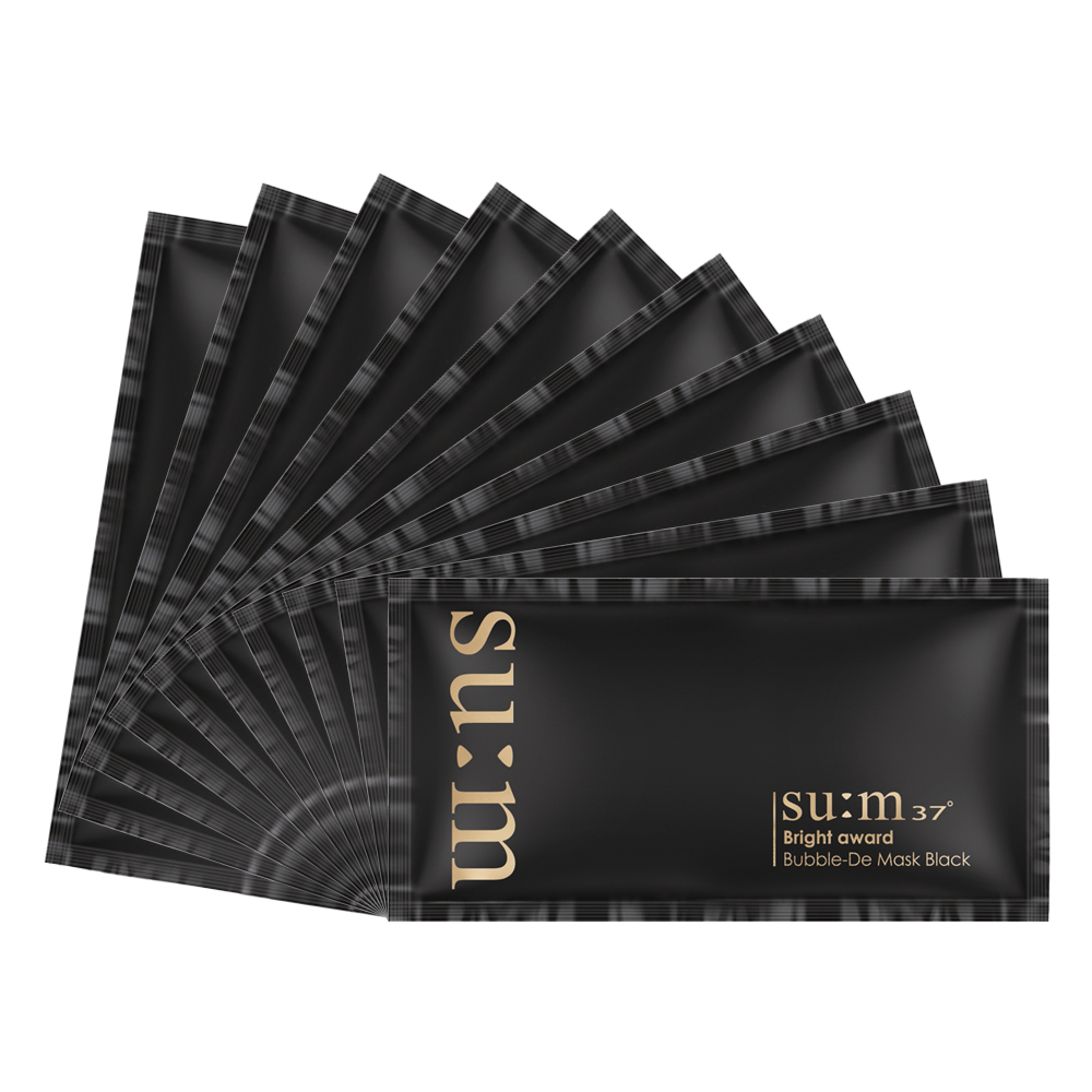 Combo 10 gói Mặt nạ sủi bọt thải độc Su:m37 Bright Award Micro Bubble De Mask 4.5ml