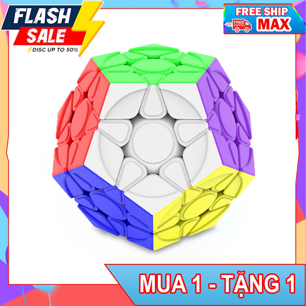 Khối megaminx 3x3 rubik biến thể 12 mặt qiheng s - tặng giá đỡ rubik - rubik biến thể 12 mặt