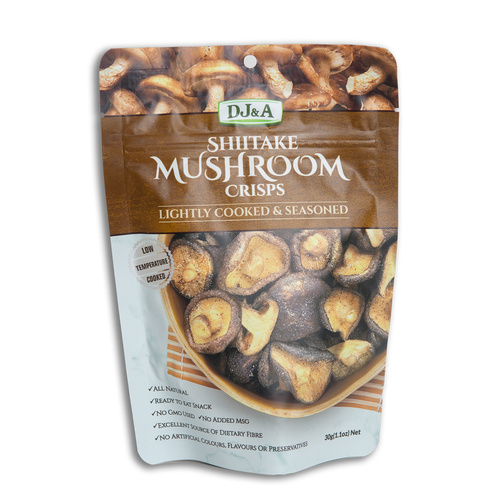 Nấm Hương Sấy Giòn DJ&A Shiitake Mushroom Crisps gói nhỏ 30gr