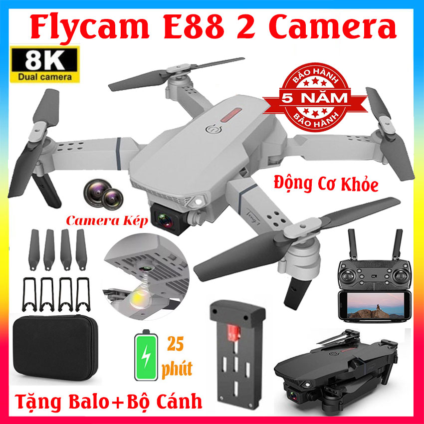 Flycam E88 Pro Trang bị 2 Camera 4 Sắc Nét Máy Bay Điều Khiển Từ Xa Flycam Mavic 2 Pro SG700 Air 2S L900 pro L106 pro