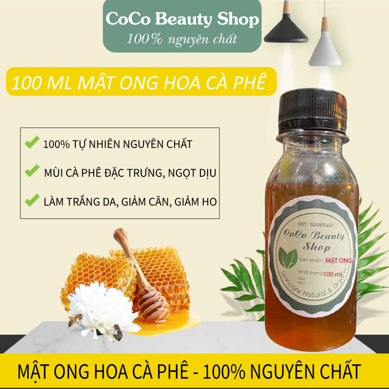 100ml mật ong hoa cà phê nguyên chất 100% - mật ong rừng tây nguyên
