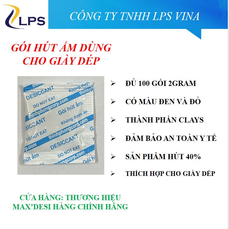 100 gói 2g gói chuyên dùng cho giày dép