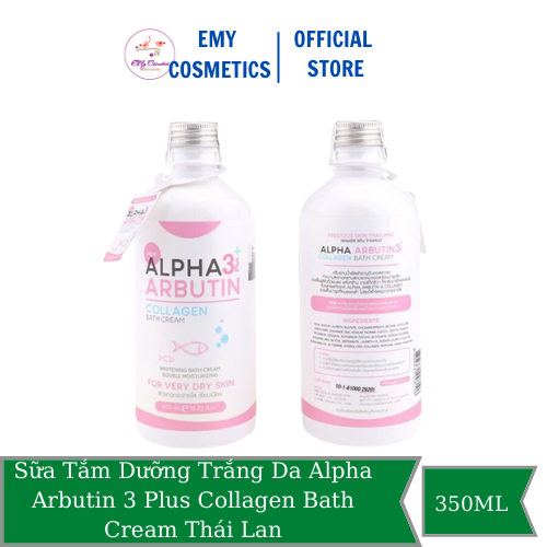 [HCM]Sữa Tắm Dưỡng Trắng Da Alpha Arbutin 3 Plus Collagen Bath Cream 350ml Thái Lan