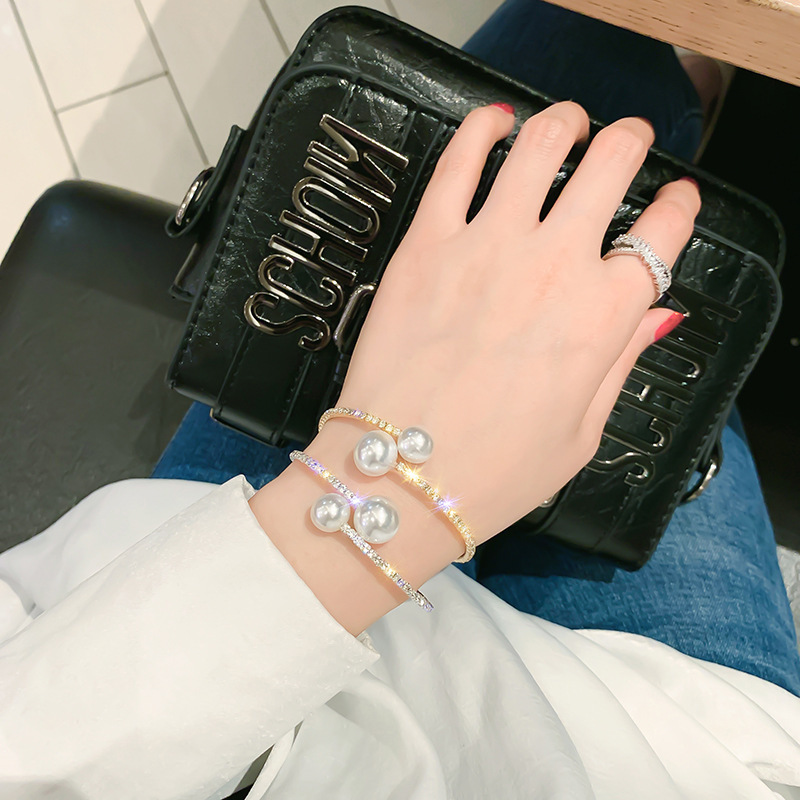 Vòng Tay Ngọc Trai Đính Đá Zircon Sang Trọng Quí Phái VT2PEARL2