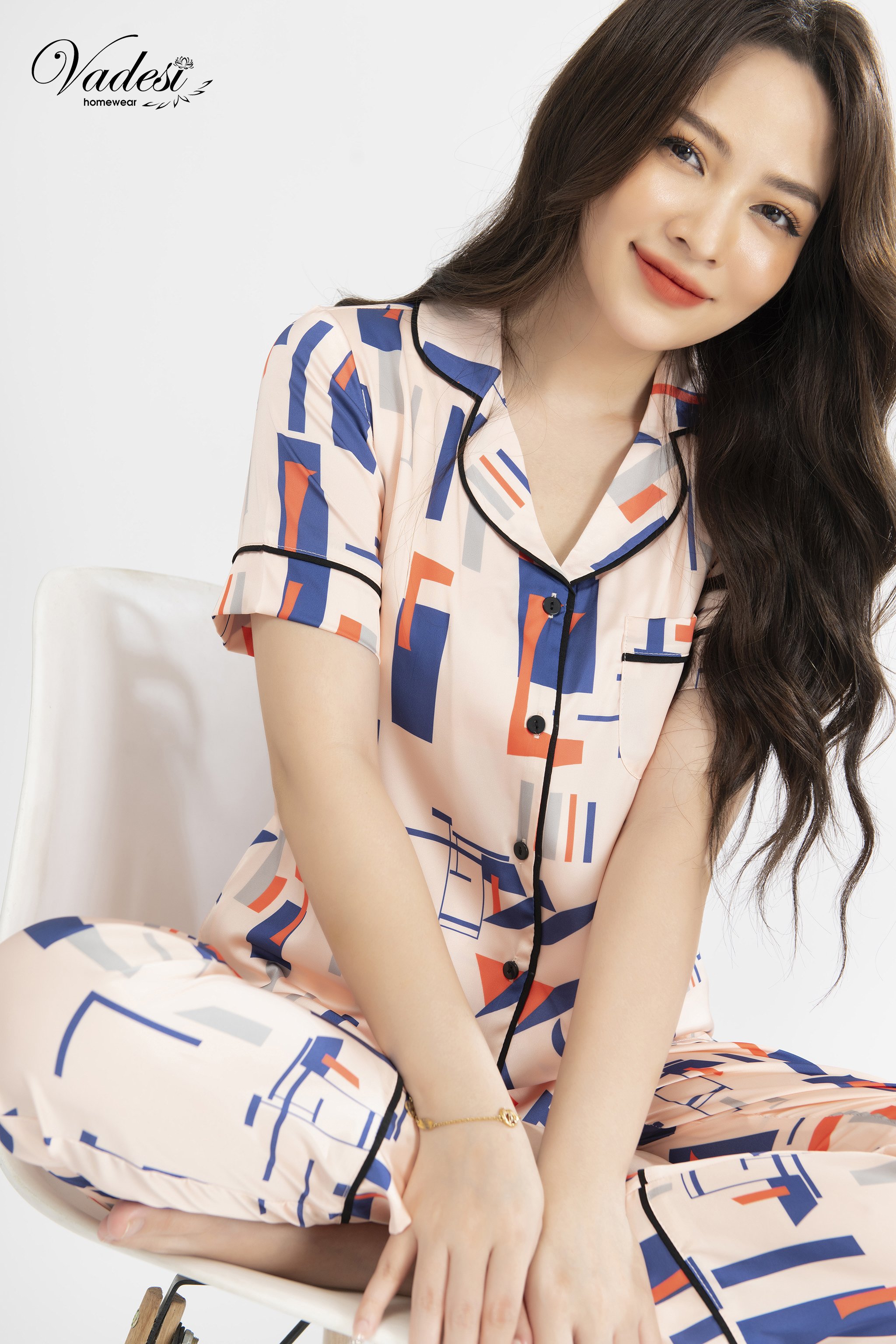 Đồ Bộ Pijama VADESI Lụa Tơ Hàn Cao Cấp Mềm Mại Nhiều Họa Tiết Mặt Nhà Sang Đẹp