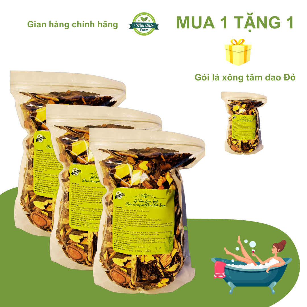 3 gói lớn lá xông tắm sau sinh dân tộc Dao đỏ Sapa