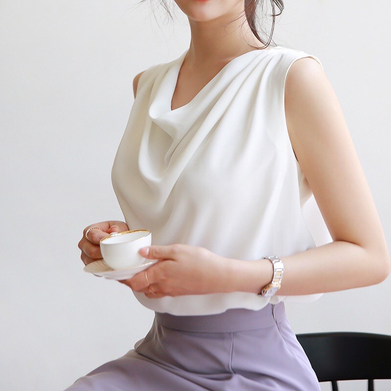 🌸 Áo cổ đổ áo đẹp cổ đổ sang trọng/ Áo sơ mi kiểu đẹp/ áo sát nách đẹp sang chảnh
